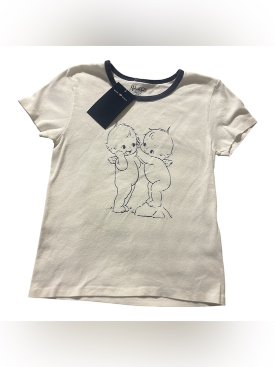 Brandy Melville Tops - BNWT Brandy Melville John Galt Cherub Angel Ringer Baby Tee White One Size XS/S